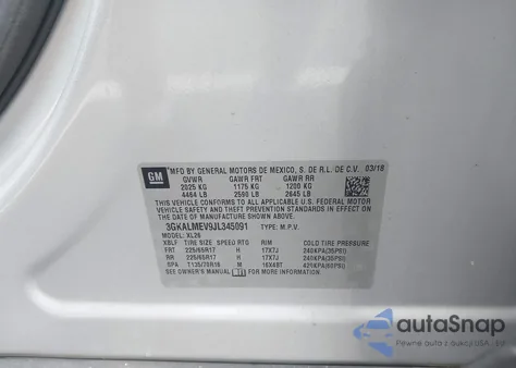 2018 GMC Terrain Sle from USA, damaged, VIN 3GKALMEV9JL345091